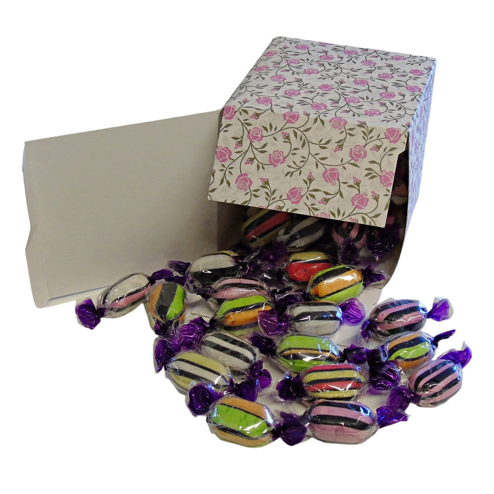 300g Square Flower Pattern Box of Buchanans Liquorice Assortment Sweets