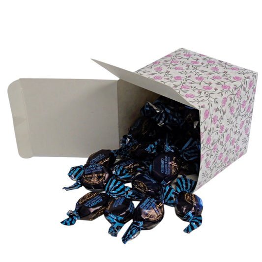 300g Square Flower Pattern Box of Buchanans Milk Chocolate Caramel Toffees