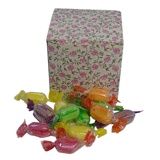 300g Square Flower Pattern Box of Sherbet Fruits