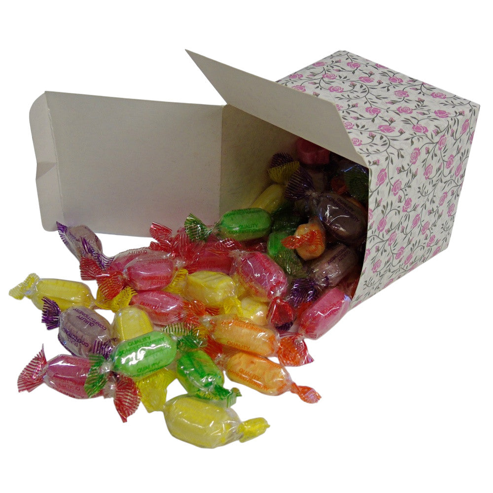 300g Square Flower Pattern Box of Sherbet Fruits