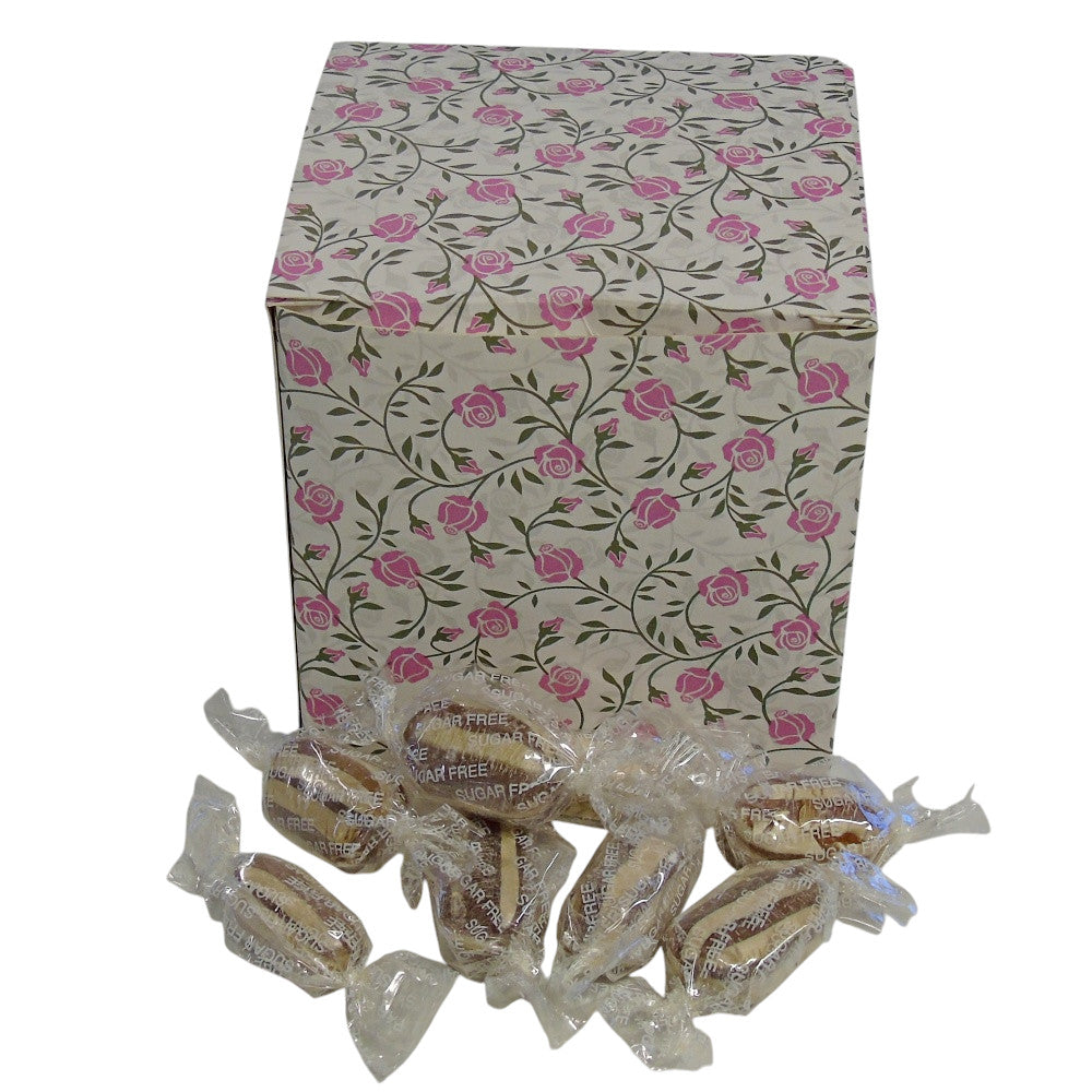 300g Square Flower Pattern Box of Sugar Free Mint Humbugs