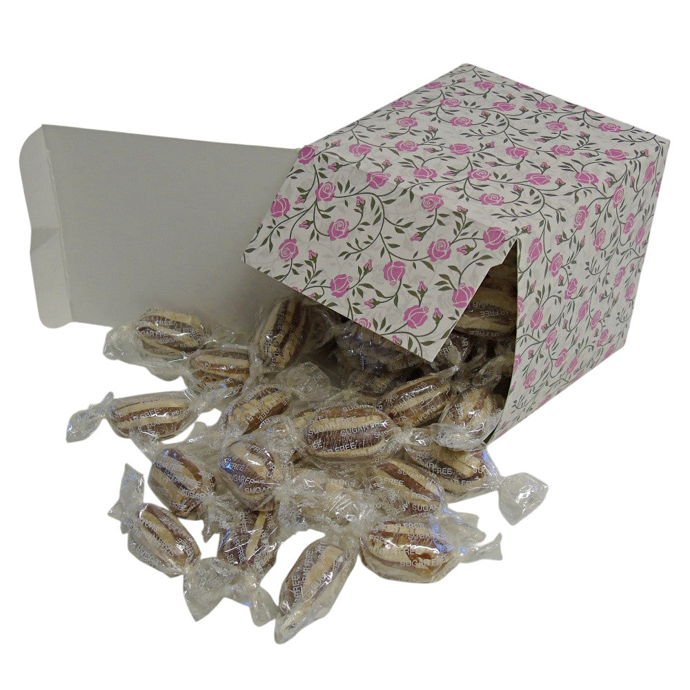 300g Square Flower Pattern Box of Sugar Free Mint Humbugs