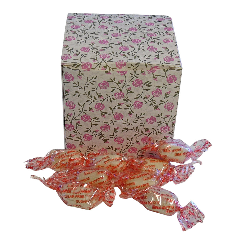300g Square Flower Pattern Box of Sugar Free Mintoes