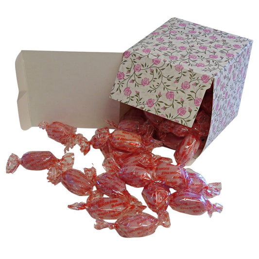 300g Square Flower Pattern Box of Sugar Free Strawberry Sherbets Sweets