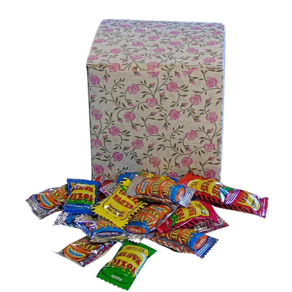 300g Square Flower Pattern Box of Toxic Waste and Nuclear Waste Super Sour Sweet Mix
