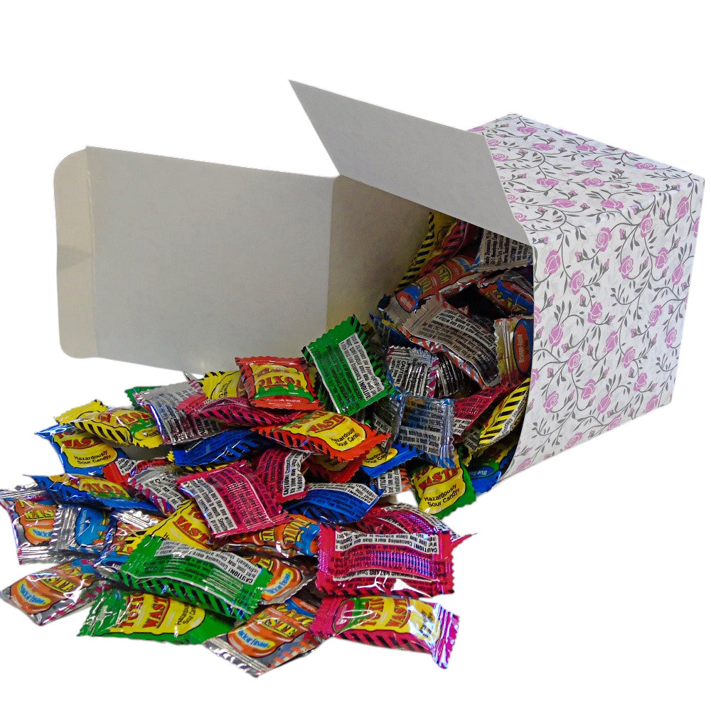 300g Square Flower Pattern Box of Toxic Waste and Nuclear Waste Super Sour Sweet Mix