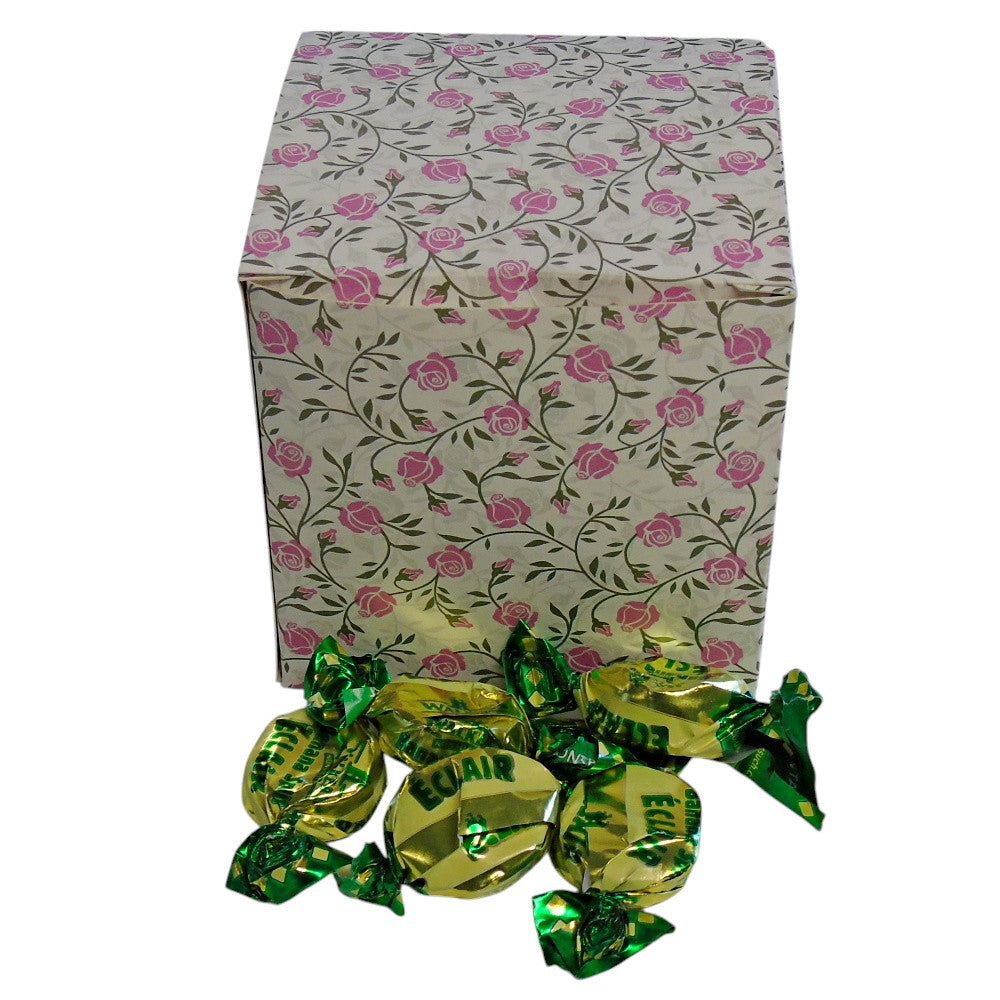 300g Square Flower Pattern Box of Walkers Banana Eclairs Toffee