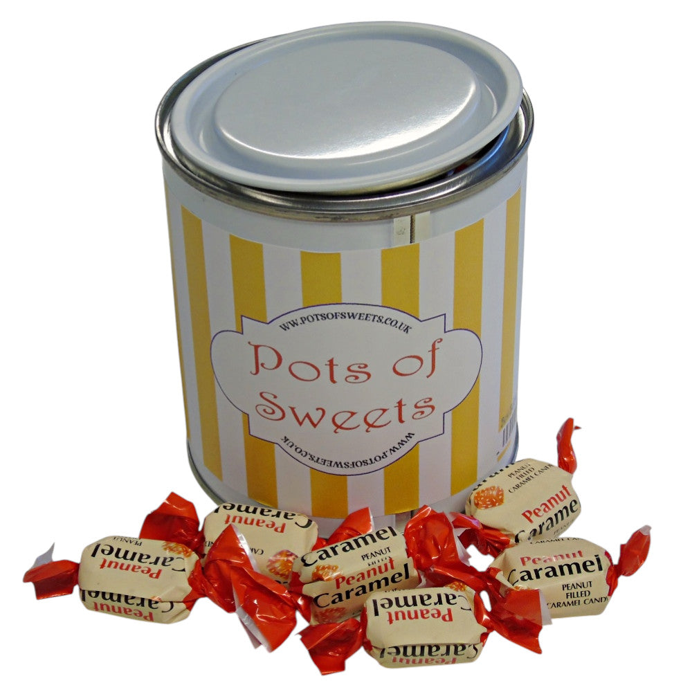 250g Paint Pot Tin of YUMMYs Peanut Caramel Chews