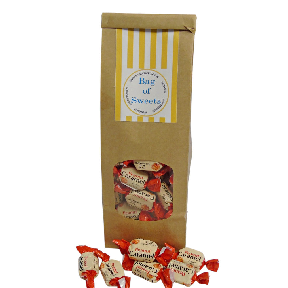 300g Tin Tied Bag of YUMMYs Peanut Caramel Chews