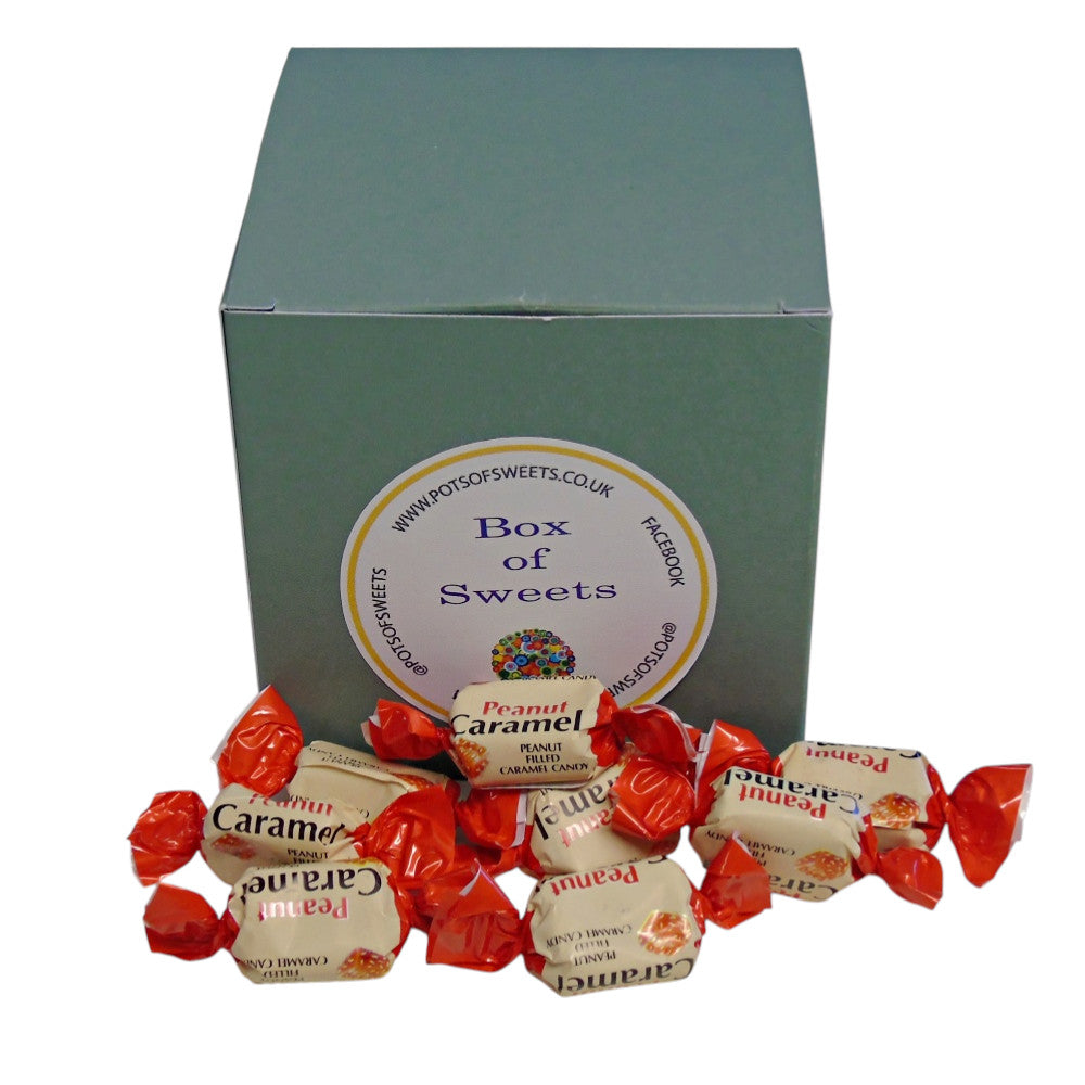 300g Square Coloured Box of YUMMYs Peanut Caramel Chews