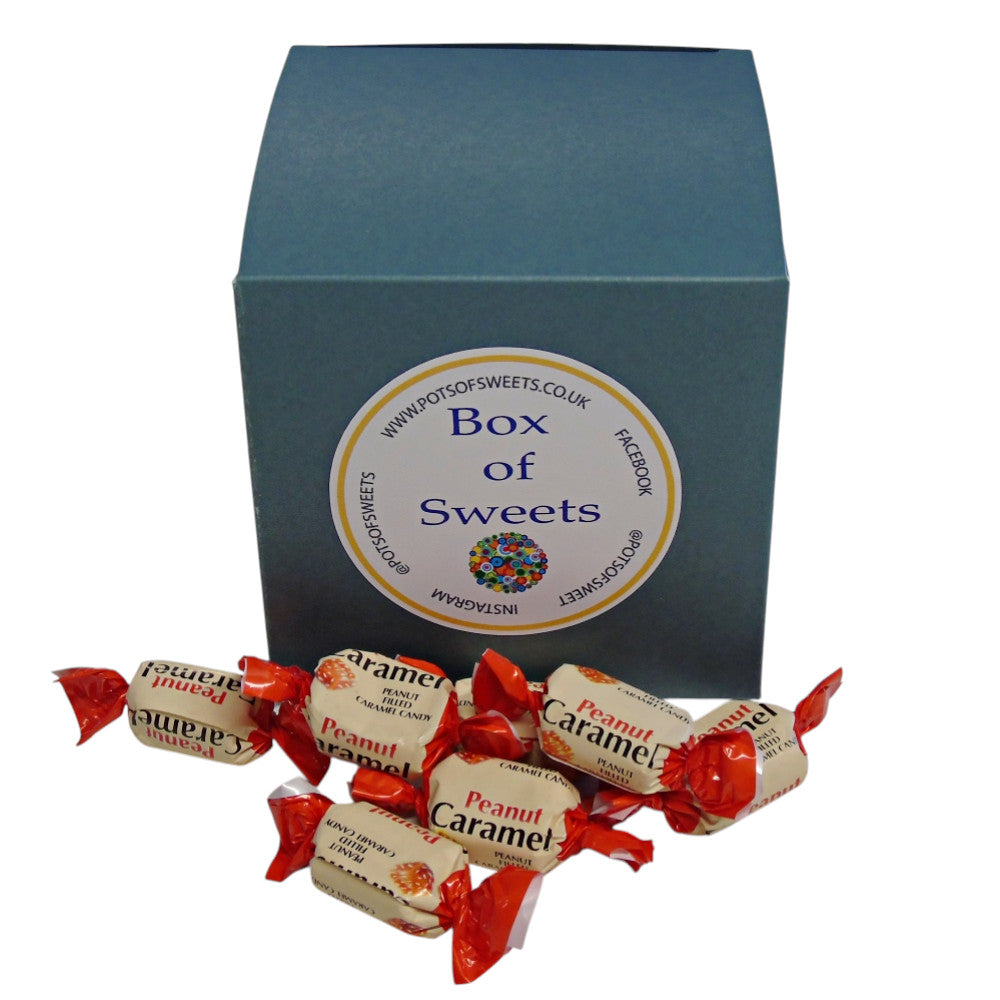 300g Square Coloured Box of YUMMYs Peanut Caramel Chews