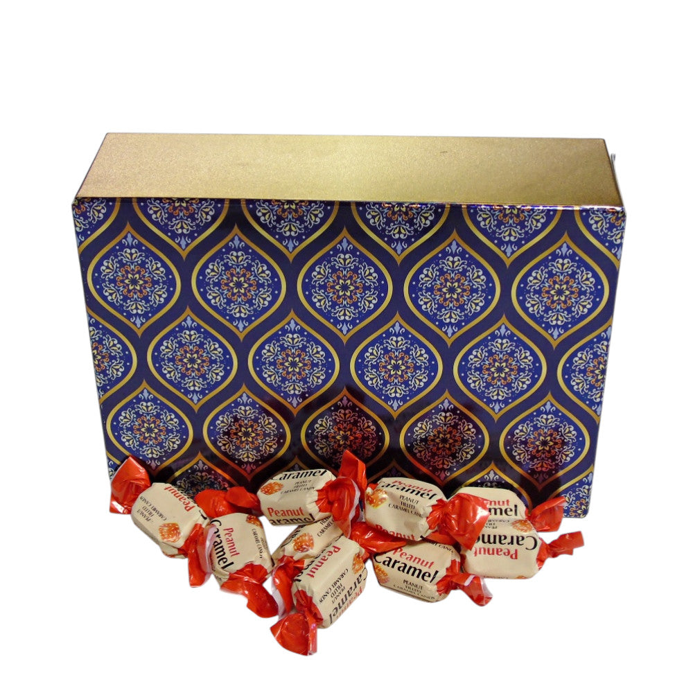 350g Rectangular Patterned Box of YUMMYs Peanut Caramel Chews