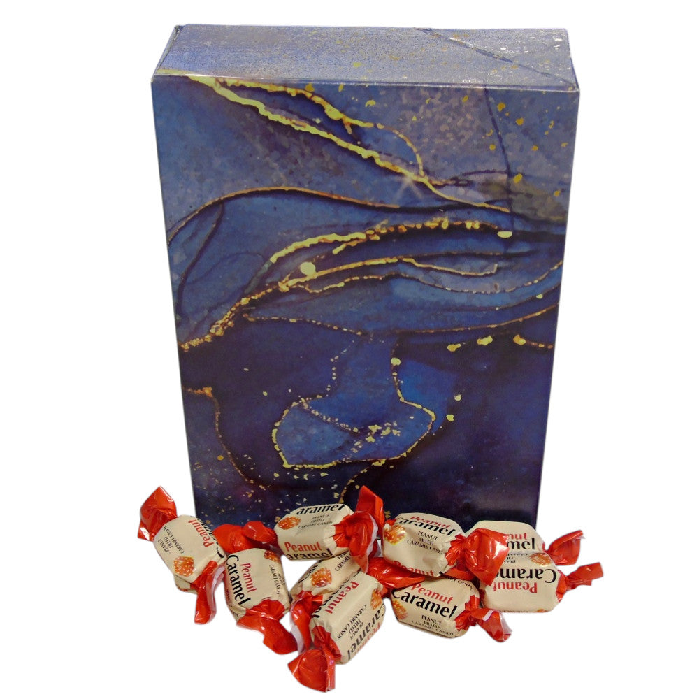350g Rectangular Patterned Box of YUMMYs Peanut Caramel Chews
