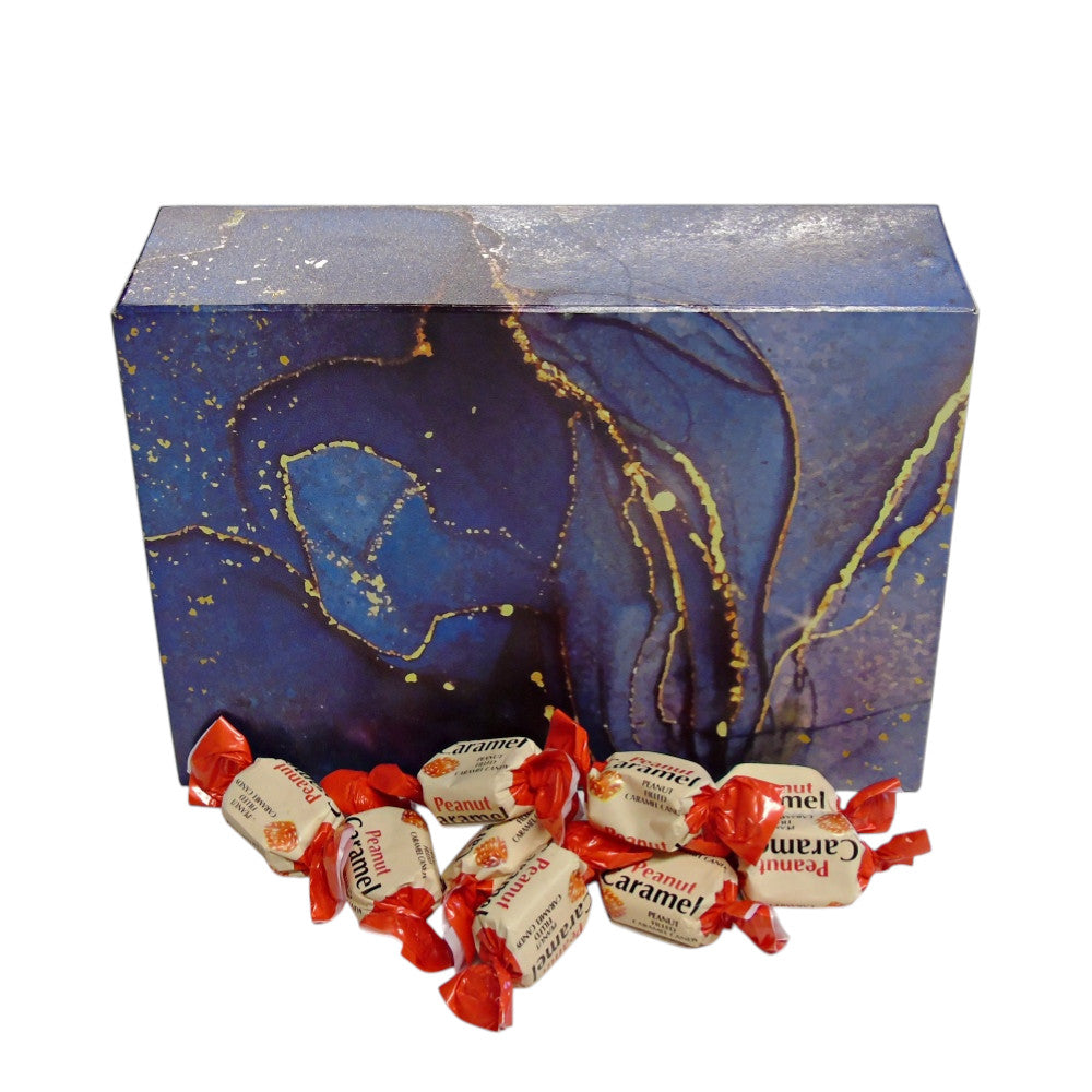 350g Rectangular Patterned Box of YUMMYs Peanut Caramel Chews