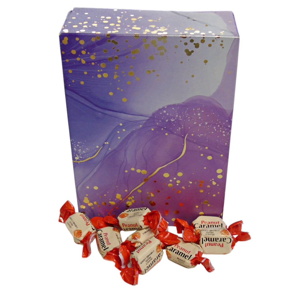 350g Rectangular Patterned Box of YUMMYs Peanut Caramel Chews