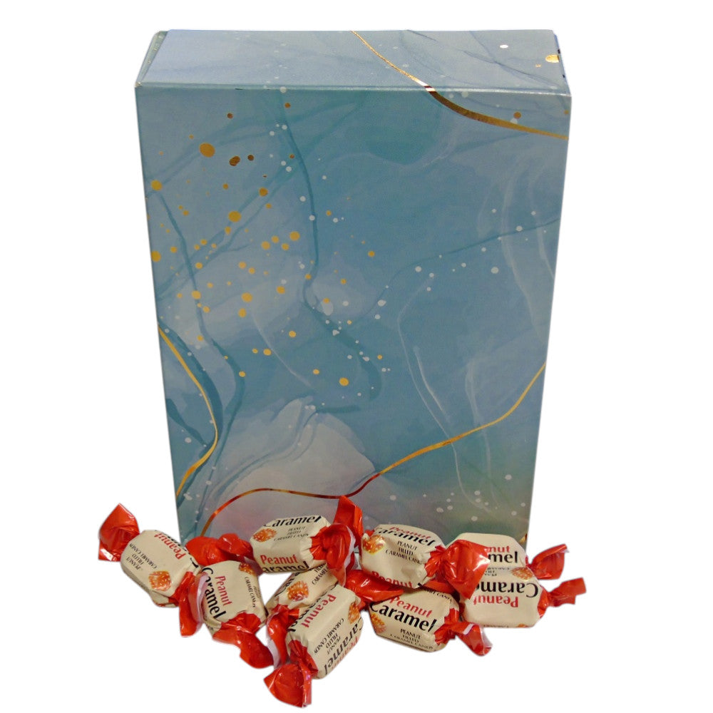 350g Rectangular Patterned Box of YUMMYs Peanut Caramel Chews