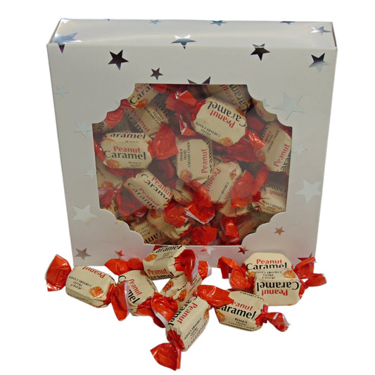 300g Square Window Box of YUMMYs Peanut Caramel Chews