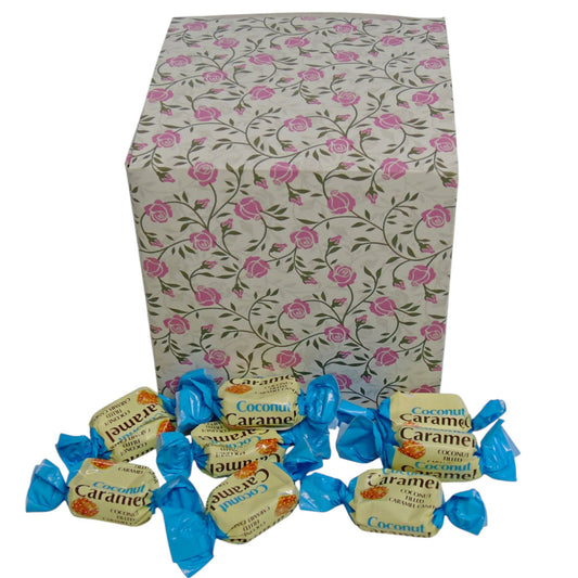 300g Flower Pattern Box of YUMMYs Coconut Caramel Chews