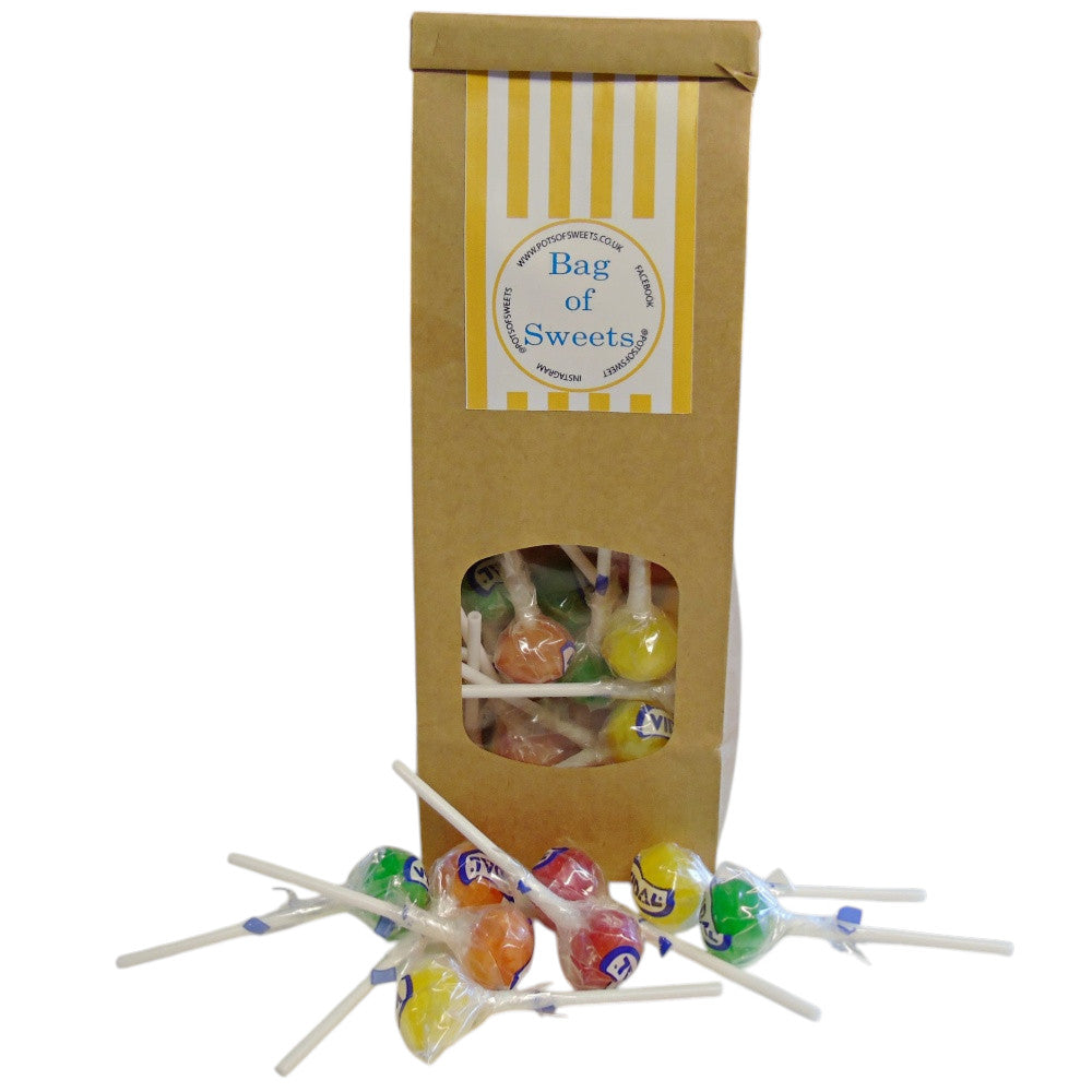 300g Tin Tie Bag of Individually Wrapped Vidal Fruit Flavoured Lollies