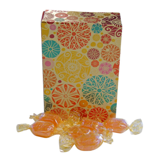 250g Rectangular Patterned Box of Sugar Free Barley Sugar Hard Boiled Sweets