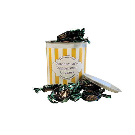 250g Paint Pot Tin of Buchanan's Chocolate Peppermint Creams