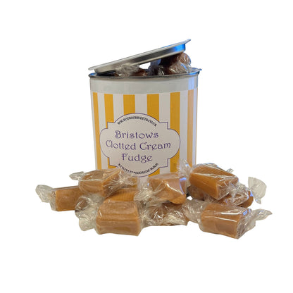 250g Paint Pot Tin of Bristows Clotted Cream Fudge
