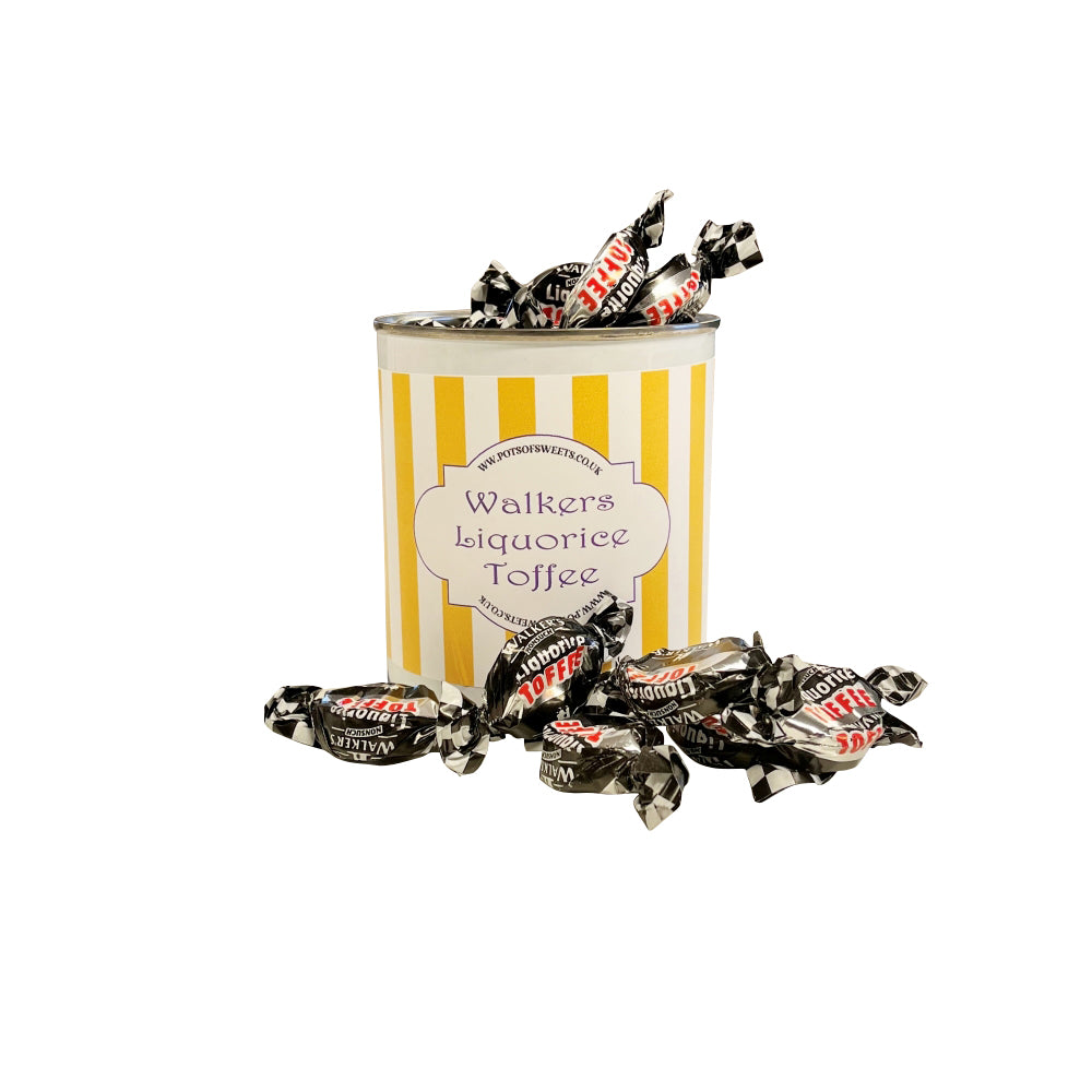 250g Paint Pot Tin of Walkers Liquorice Toffees