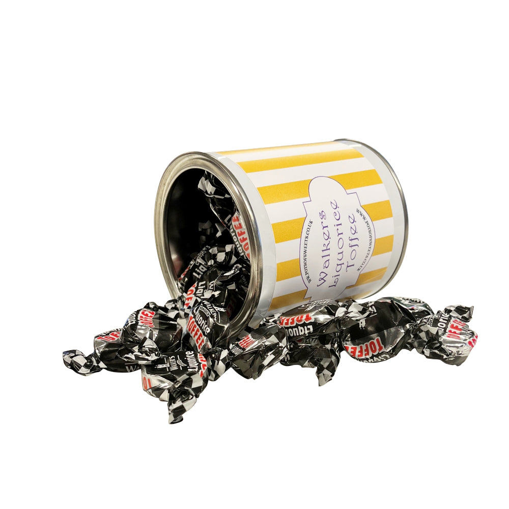250g Paint Pot Tin of Walkers Liquorice Toffees