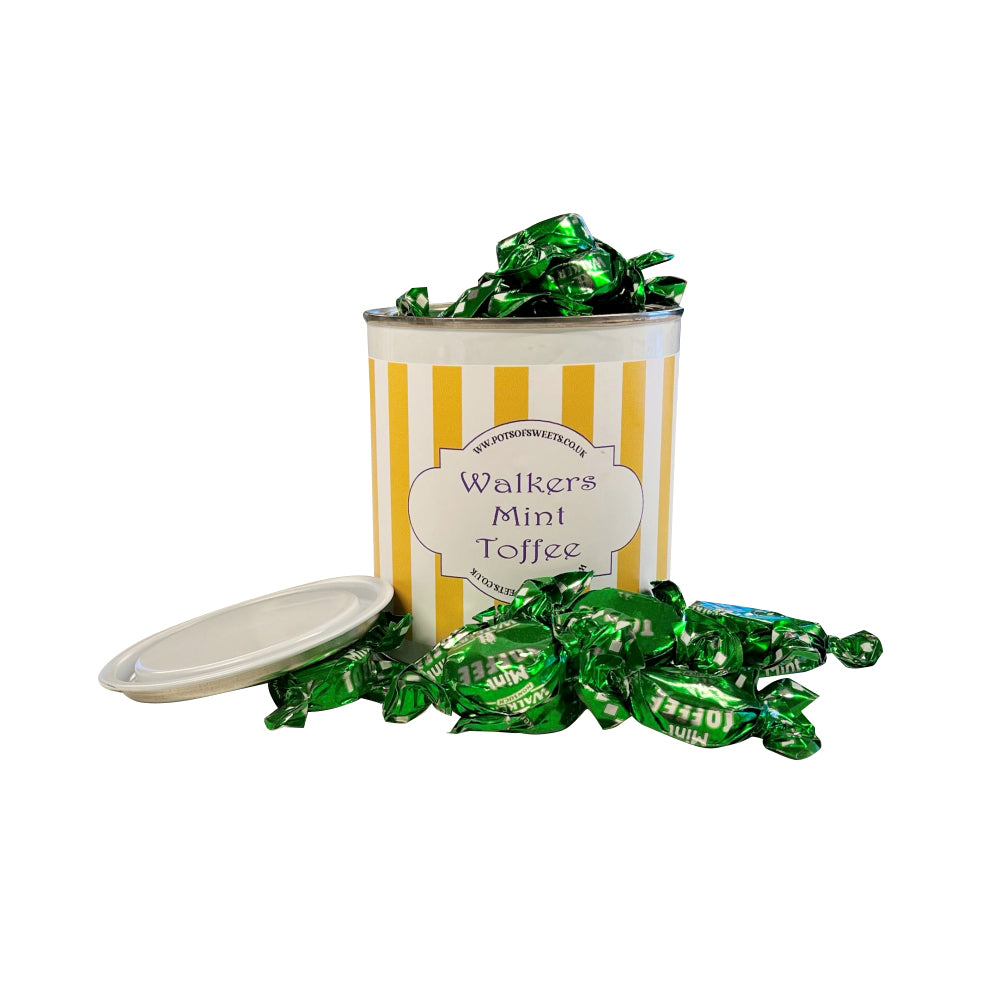 Pot de peinture en boîte de 250 g de caramels à la menthe Walkers