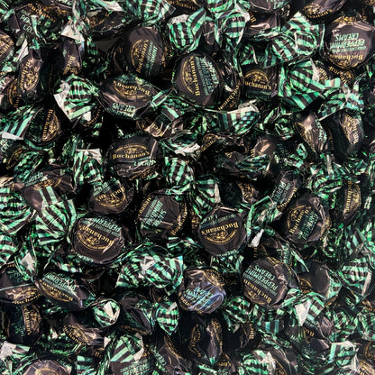 300g Square Window Paisley Pattern Box of Buchanans Chocolate Peppermint Creams