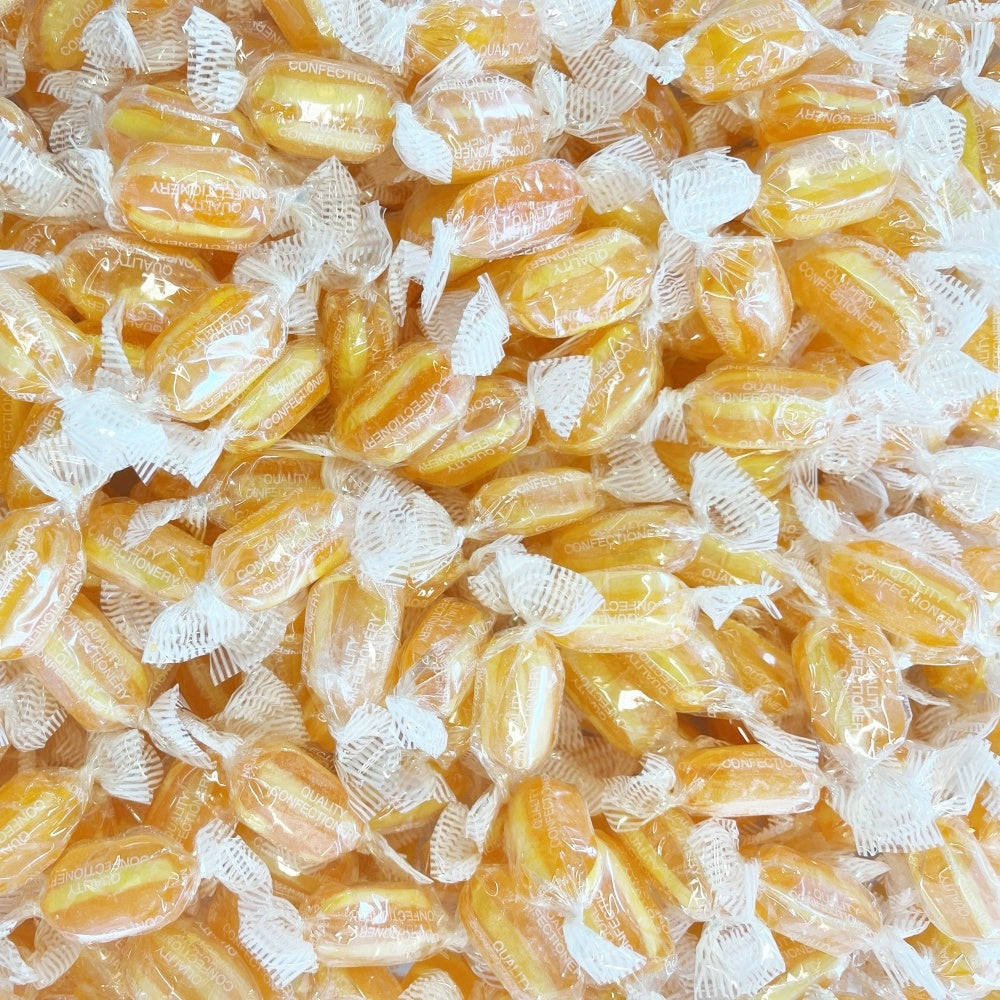 300g Square Window Ivory White Pattern Box of Sherbet Pineapple Sweets