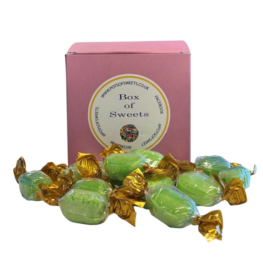 300g Square Box of Hard Boiled Chocolate Limes Sweets