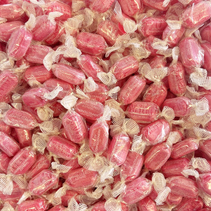 300g Square Window Ivory White Pattern Box of Strawberry Sherbets Sweets