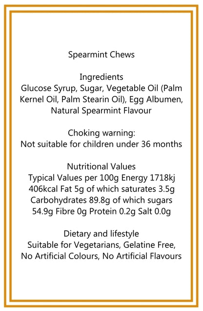 300g Square Window Star Pattern Box of Spearmint Chews
