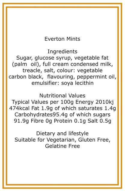 300g Square Coloured Box of Everton Mints