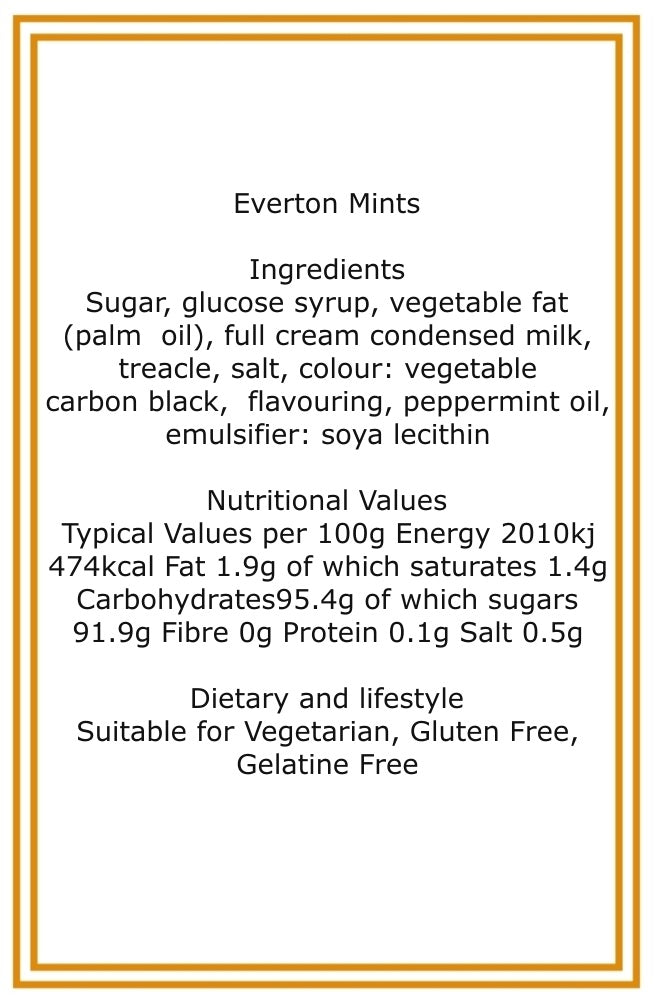 300g Square Flower Pattern Box of Everton Mints