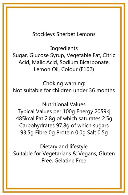 300g Square Window Star Pattern Box of Sherbet Lemon Sweets