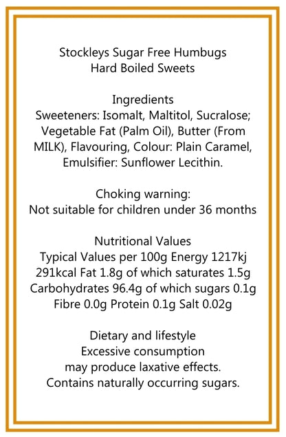 300g Square Window Ivory White Pattern Box of Sugar Free Mint Humbugs