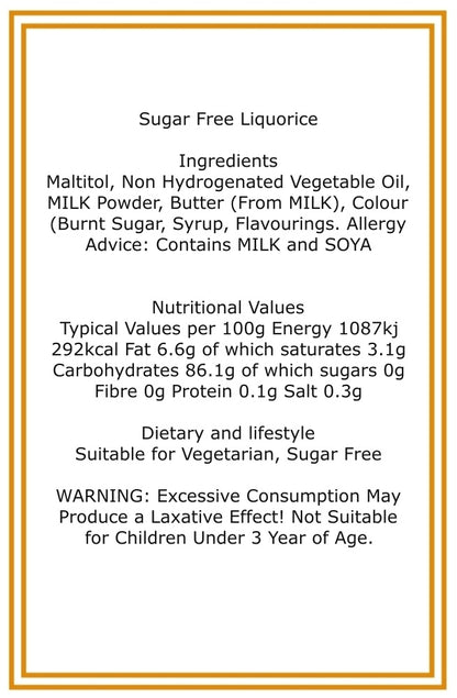 200g Tube of Sugar Free Liquorice Toffee