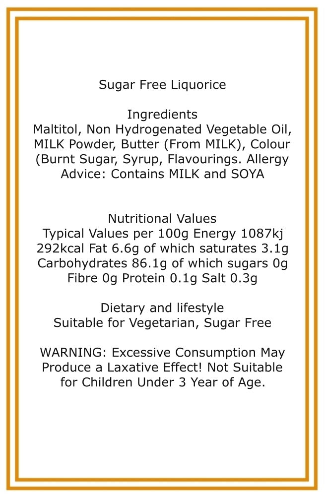300g Bag of Sugar Free Liquorice Toffee