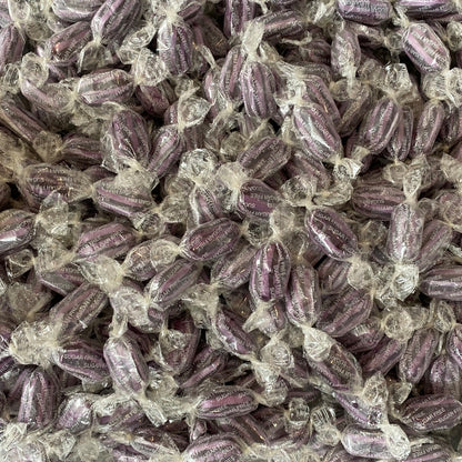 300g Square Window Ivory White Pattern Box of Sugar Free Blackcurrant and Liquorice