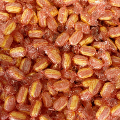 300g Square Window Ivory White Pattern Box of Sugar Free Rhubarb and Custard