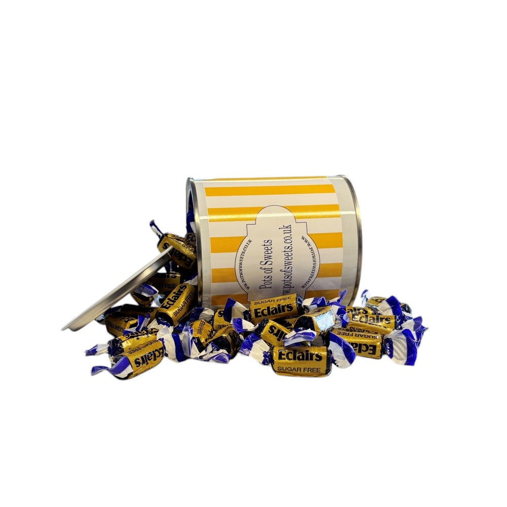 250g Paint Pot Tin of Sugar Free Chocolate Eclairs