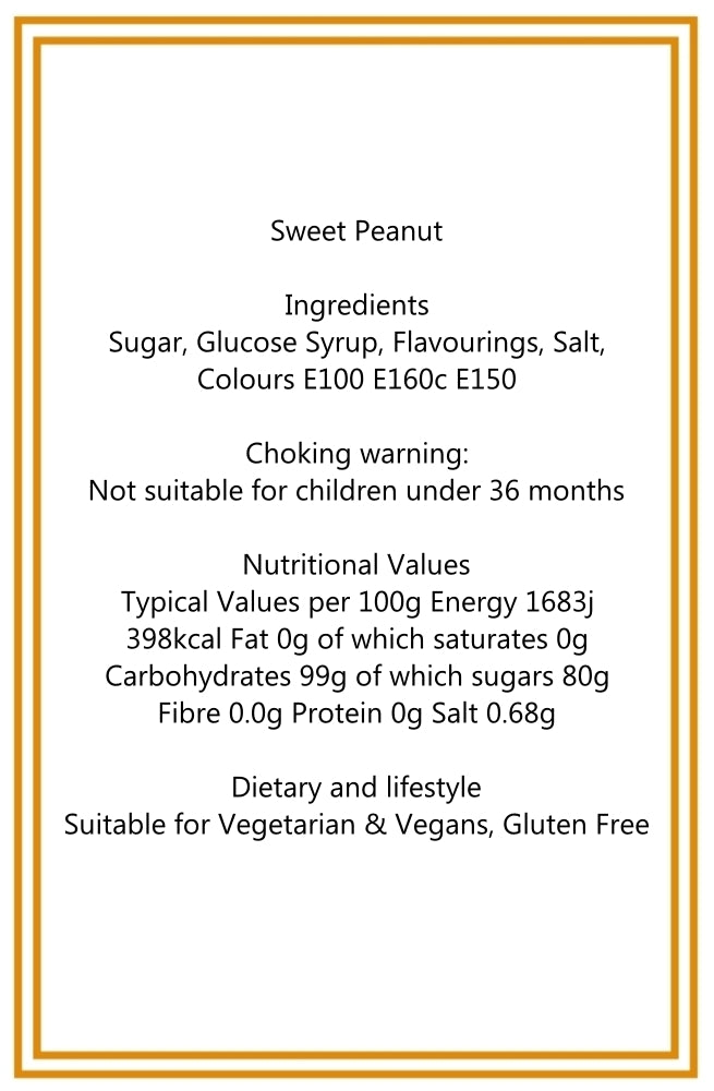 300g Square Coloured Box of Sweet Peanuts