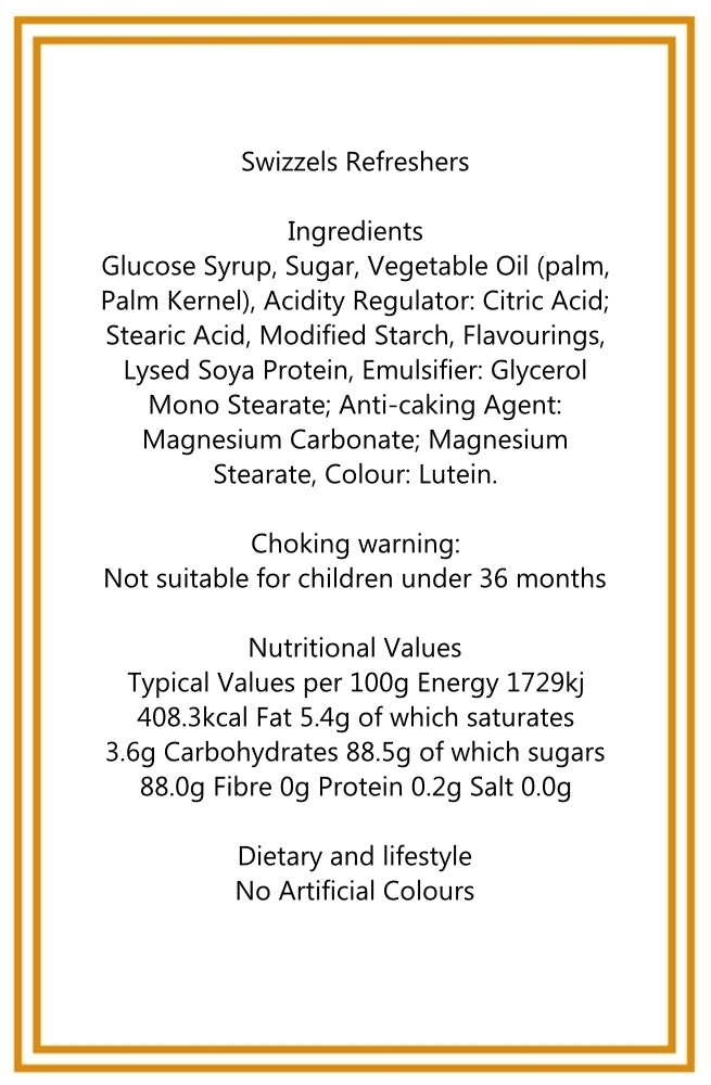300g Square Window Paisley Pattern Box of Swizzles Refreshers