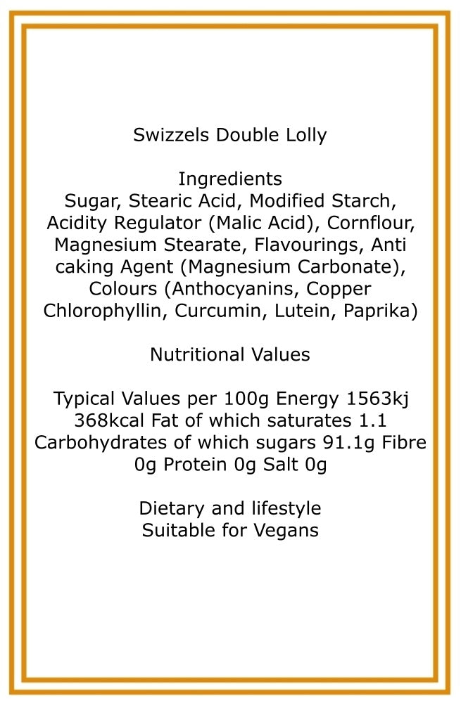 Bag of 10 Double Swizzel Mega Lollies