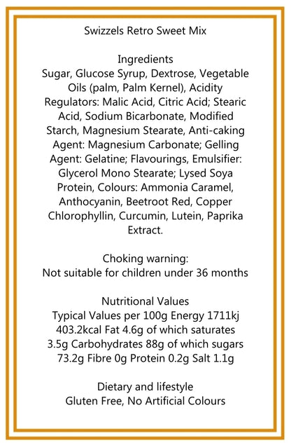 300g Square Box of Swizzles Retro Sweet Mix