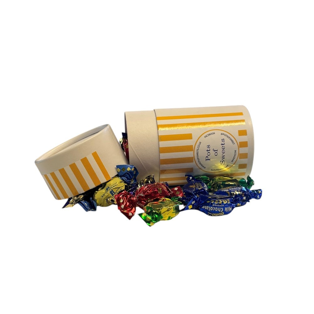 200g White Cardboard Tube of Walkers Assorted Toffees