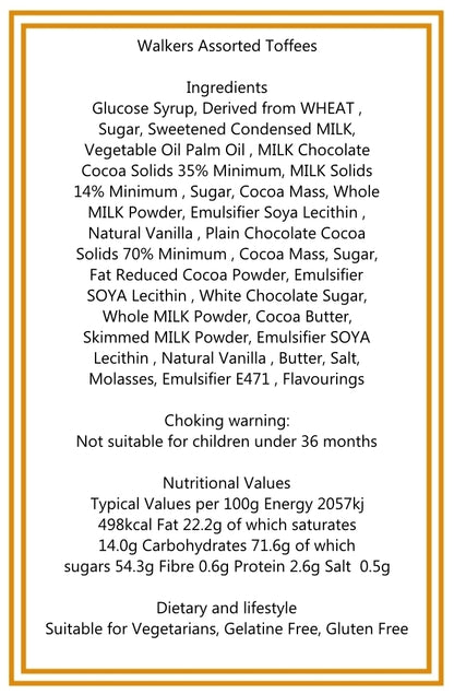 250g Cotton Bag of Walkers Assorted Toffees
