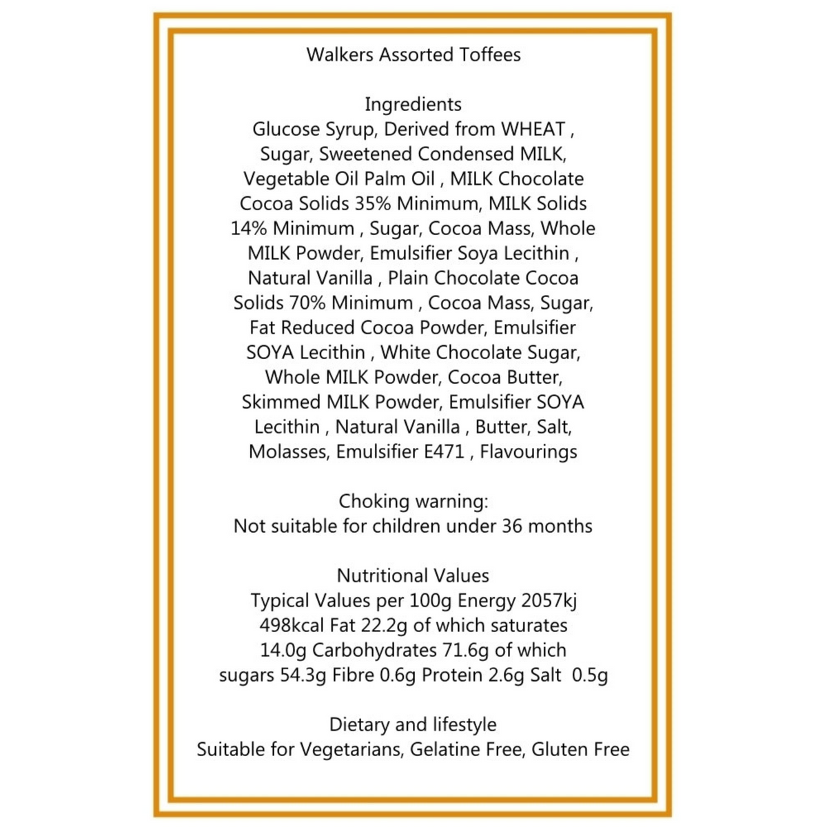 250g Cotton Bag of Walkers Assorted Toffees